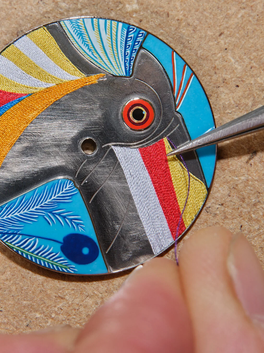 Introducing: Hermès Arceau Toucan de Paradis. White gold, Enamel